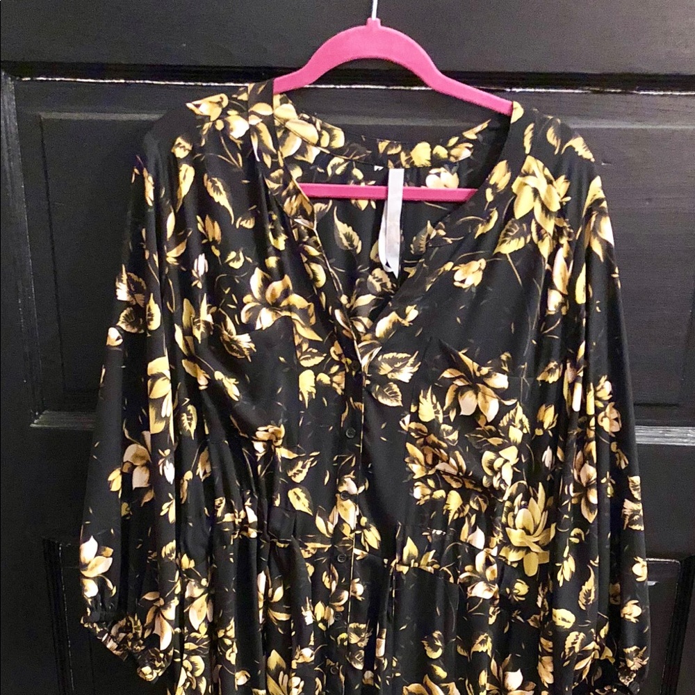 Melissa McCarthy 3x Long floral dress
